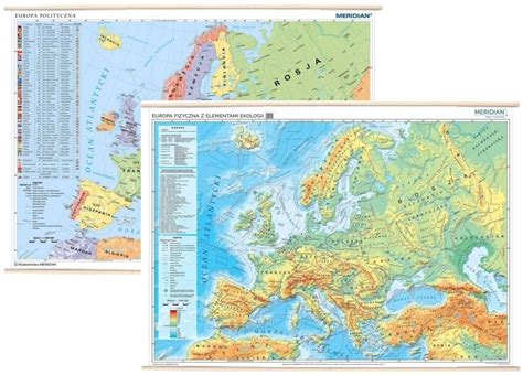 Europa Mapa Cienna Polityczna Fizyczna X Drewniane P Wa Ki