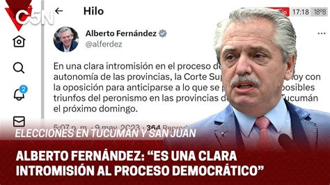 ALBERTO FERNÁNDEZ criticó la SUSPENSIÓN de las ELECCIONES en TUCUMÁN y