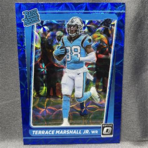 2021 Donruss Optic Terrace Marshall Jr RC RR 218 Blue Scope Prizm