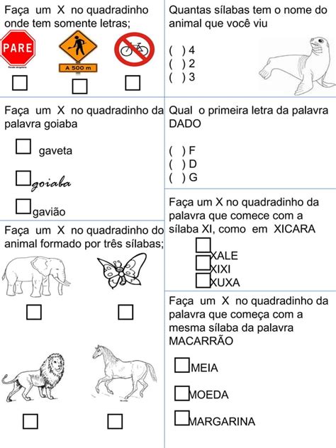 Simulado Provinha Brasil 2013 PDF