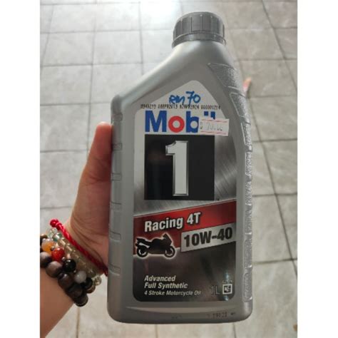 Mobil 1 Racing 4T 10W40 Advanced Full Synthetic Shopee Malaysia