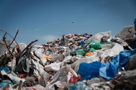 Premium Photo | Closeup of garbage in a landfill waste dump