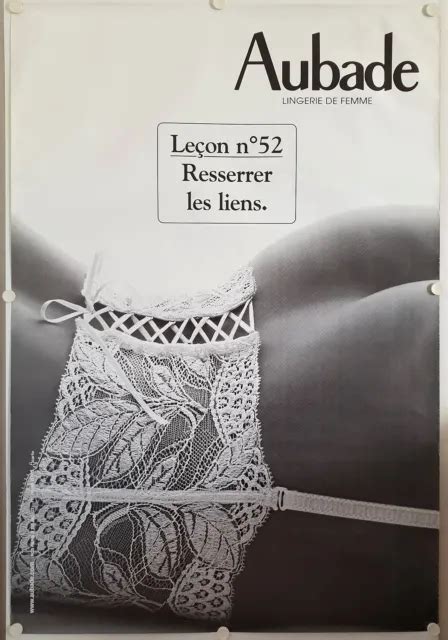 Affiche Lingerie Aubade Le On N Resserrer Les Liens X