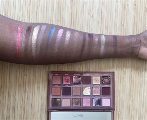 Huda Beauty Naughty Nudes on Dark Skin : swatchitforme