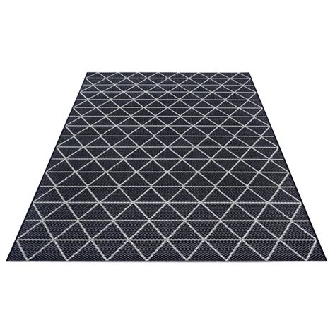 Latitude Run Costa Flatweave Black Rug Uk