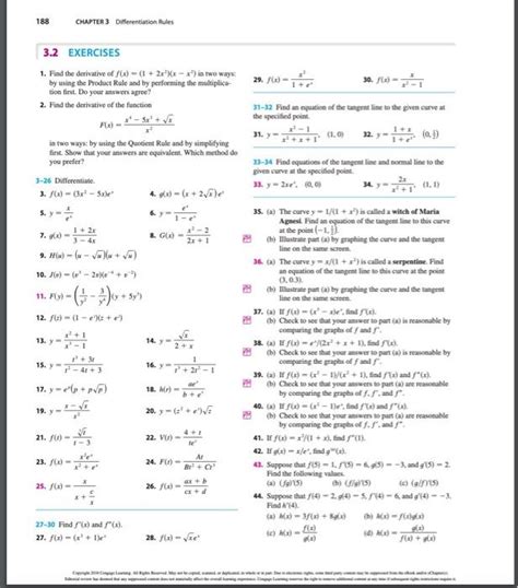 Solved 188 Chapter 3 Differentiation Rules 32 Exercises 1