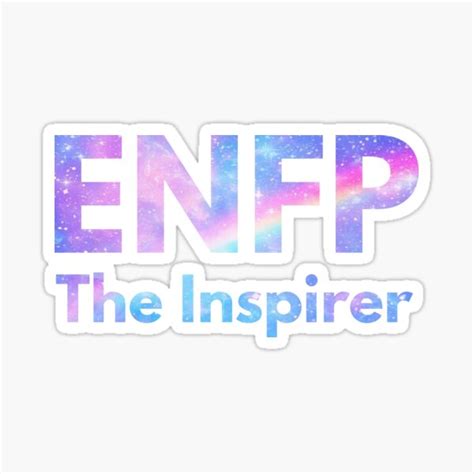 Pegatina Enfp The Inspirer Galaxy Rainbow Pastel Negro Mbti Merch