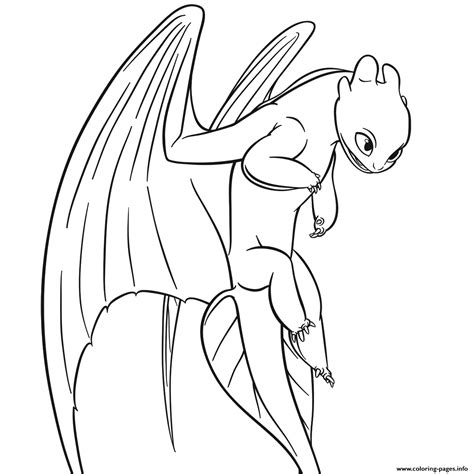 Light Fury Dragon Coloring Pages Coloring Pages