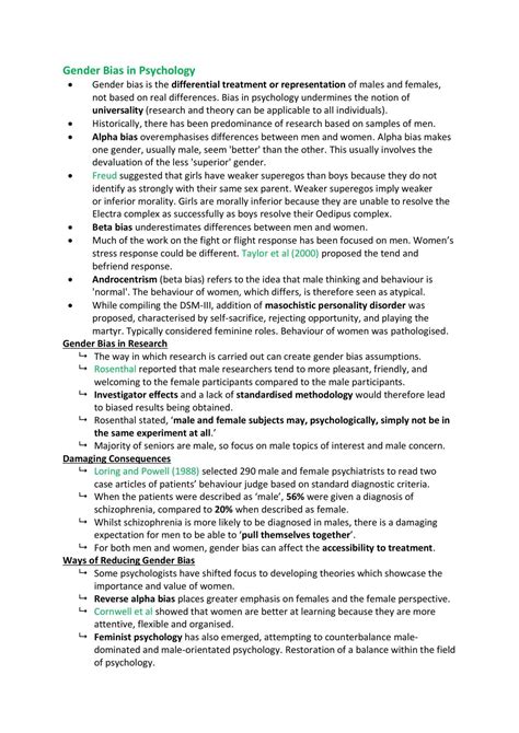 A* A Level Psychology Issues & Debates Notes | Psychology - A Level A