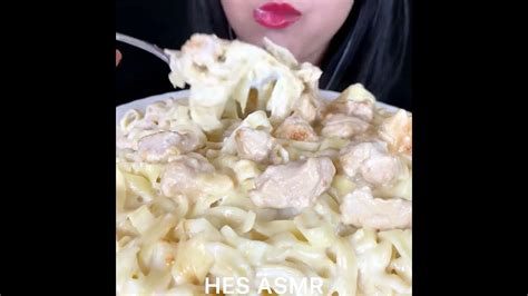 Asmr Chicken Fettucini Alfredo Mukbang Shorts Youtube