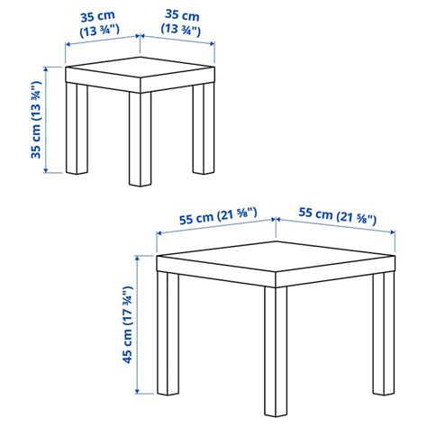 Lack Nesting Tables Set Of 2 Black White Ikea