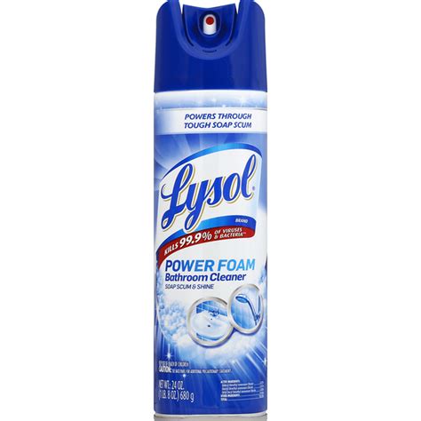 Lysol Bathroom Cleaner Power Foam 24 Oz Instacart