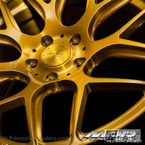 Wheels Done In A Transparent Gold Powder Coat Gallery Project