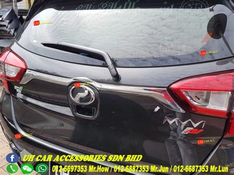 Perodua Myvi 2018 Tailgate Trunk Garnish Chrome UH Car