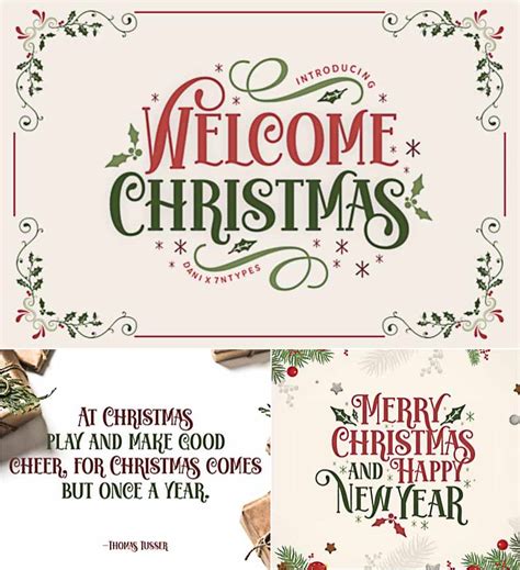 Welcome Christmas Font | Free download