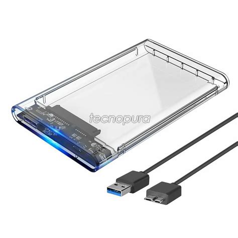 Carcasa Discos Sata De A Usb Caja Transparente Hdd Ssd Hasta