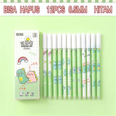 COD 1 LUSIN PULPEN GEL BISA DI HAPUS MOTIF LUCU PULPEN GEL BISA