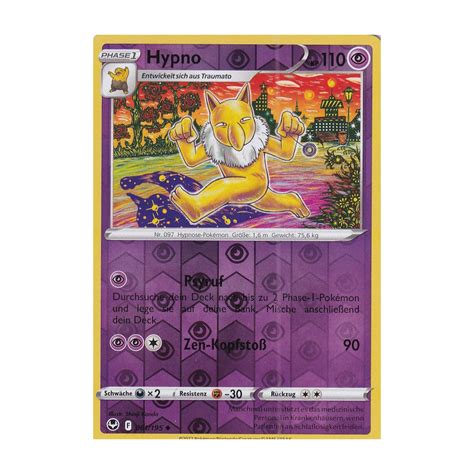 Hypno 061 195 REVERSE HOLO Silberne Sturmwinde Pokemon Karte Kaufen