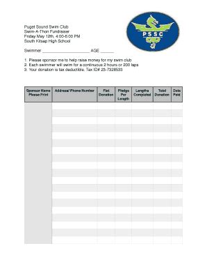 Fillable Online Pledge Sheet Templet Fax Email Print Pdffiller