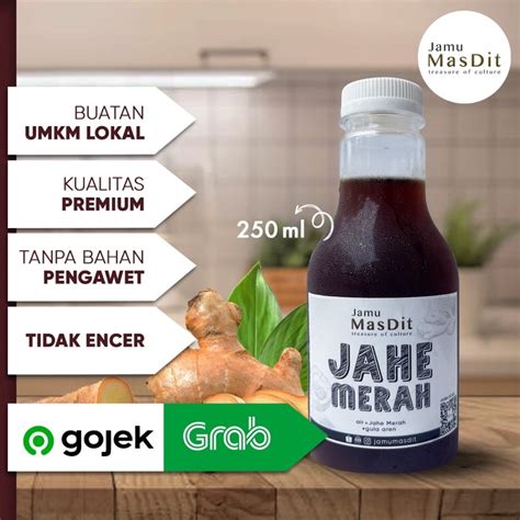 Jual Jamu Kunyit Asam Kunyit Asem Beras Kencur Jahe Merah 250 ML