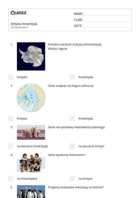 Ponad 50 Oceany Arkuszy Roboczych Dla Klasa 8 W Quizizz Darmowe I Do
