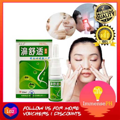 Cod 100 Natural Herbs Rhinitis Nasal Spray Original Ultra Fine Mist Sinus Decongestant For Fast