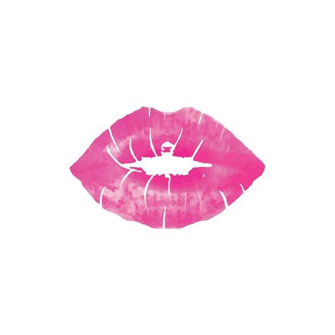 Vector Lipstick Kiss Print Pink On White Background 36251397 Vector Art At Vecteezy