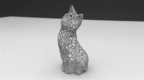 Seated Cat Voronoi 3d Model 3d Printable Cgtrader