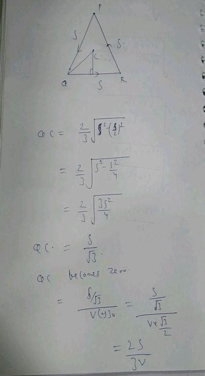 6 Three Particles P Q And R Are Rest The Vertices Of An Equilateral