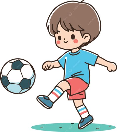 Personagem De Menino Jogando Futebol Vetor PNG Futebol Desenho