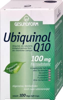 Gesundform Ubiquinol Q10 100 Mg Vega soft caps Kapseln 100 Stück