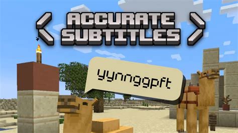 Accurate Subtitles To Compatible Minecraft Texture Pack