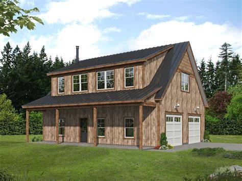 062g 0344 Tandem Garage Plan With Loft Country Style House Plans Garage Plans With Loft