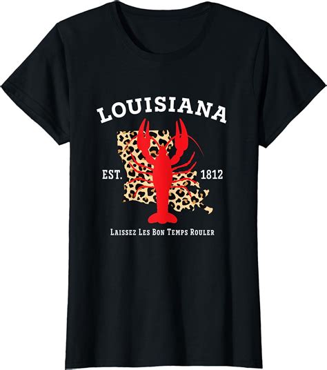 Louisiana Est Crawfish Leopard New Orleans Mardi Gras T Shirt