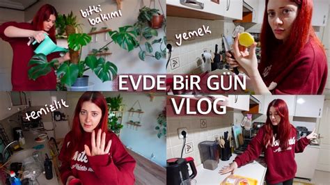 Evde bir günüm VLOG Temizlik yemek ve bitki bakımı YouTube