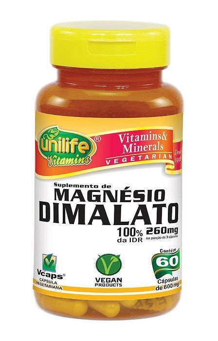 Comprar Magnesio Dimalato Unilife Loja De Produtos Naturais Folha