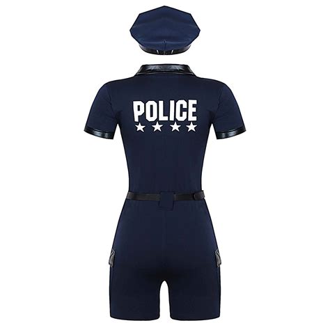 De Damen Sexy Polizei Kost M Polizistin Cosplay Uniform Overall Body