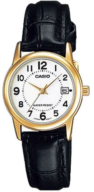 Relógio CASIO feminino couro LTP V002GL 7BUDF Relógio Feminino