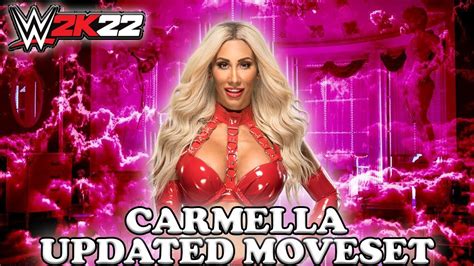 Wwe 2k22 Carmella Updated Moveset Youtube