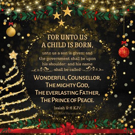 Isaiah 96 Christmas Bible Verse  Images