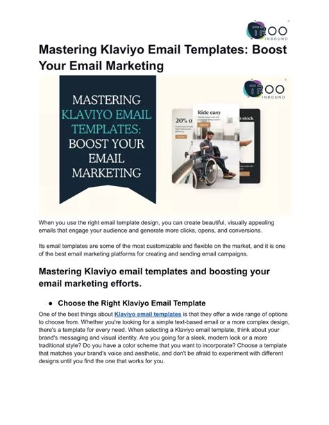 Ppt Mastering Klaviyo Email Templates Boost Your Email Marketing