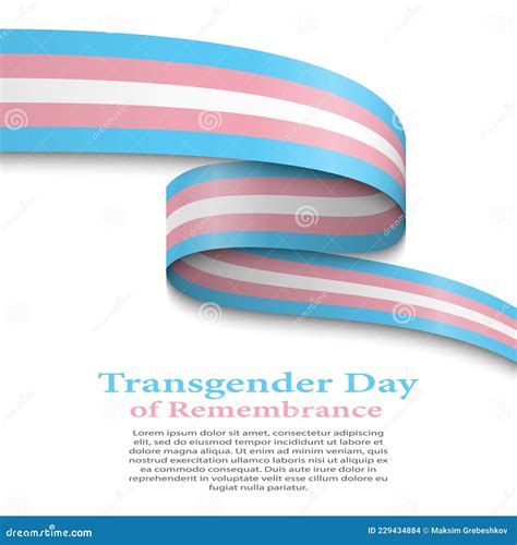 Waving Ribbon Or Banner With Transgender Pride Flag Stock Vector Illustration Of Identity