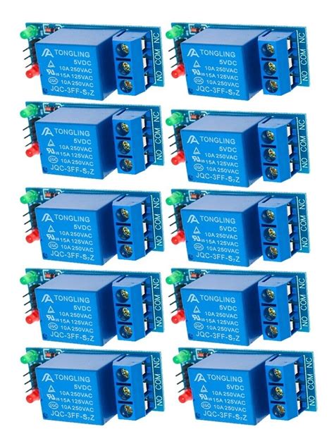 10 Piezas Relay 1 Canal 5v Modulo Relevador Rele Mercadolibre