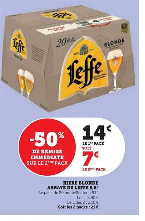 Promo Bi Re Blonde Abbaye De Leffe Chez Hyper U Icatalogue Fr