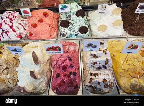 Italy Veneto Lake Garda Malcesine Gelato Stock Photo Alamy