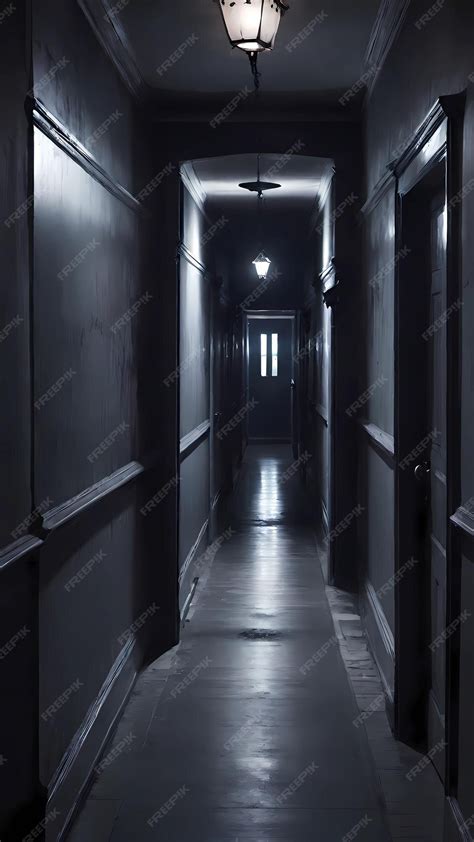 Premium Ai Image Haunted Corridor Illustration Horror Background