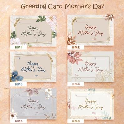 Jual Kartu Ucapan Happy Mother S Day Greeting Card Hari Ibu Custom