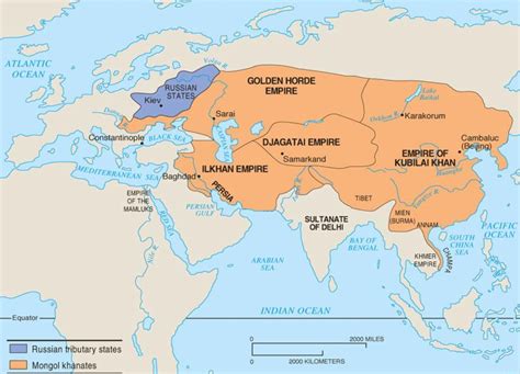 (c.1300) Mongol Empire & Tributary States | Mapas antiguos, Cartografía ...