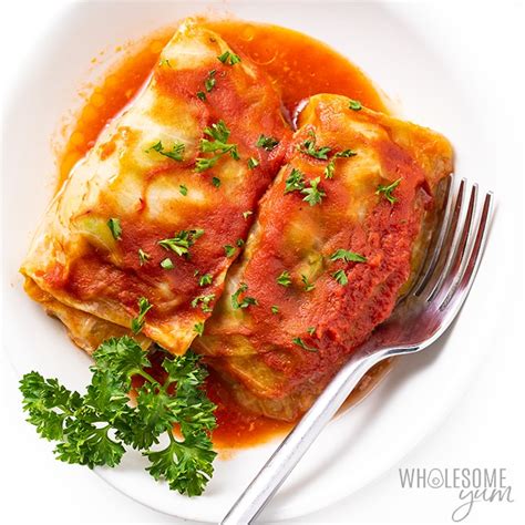 Low Carb Keto Cabbage Rolls Recipe Without Rice Wholesome Yum