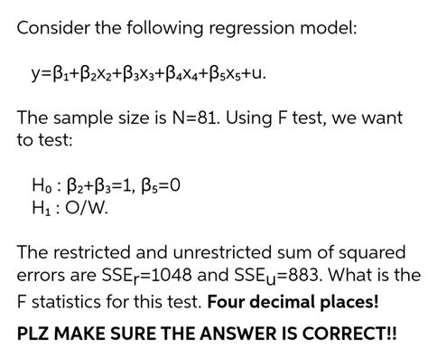 Answered Consider The Following Regression… Bartleby